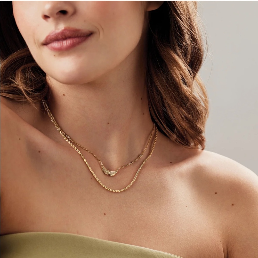 Elegant 18k Gold filled Rope Necklace